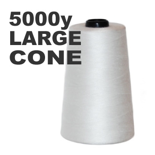 Large white overlock thread cone