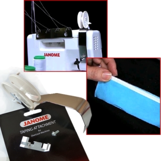 Add tape to seams using this attachment