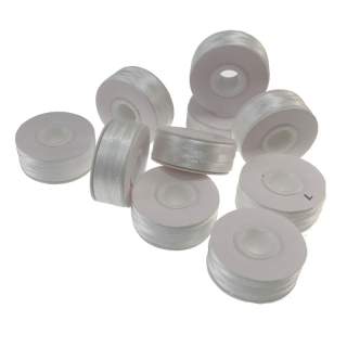 Multi buy prewound machine embroidery bobbins in white
