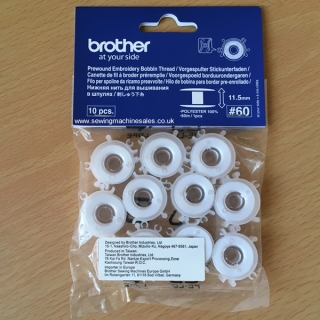 Prewound bobbins ready to use with thread
