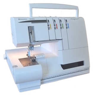 Front view showing the machine and table