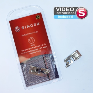 Genuine Singer Rolled Hem Foot with Video Instructions