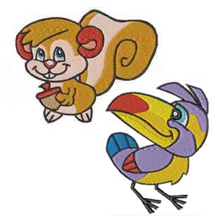 30 set Sweet Critters Embroidery Design