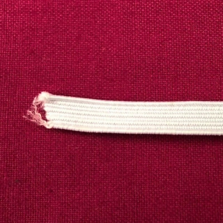 hemline premium quality white 6mm elastic
