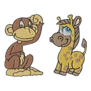 20 set Zoo Critters Embroidery Design